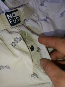 Retro Motorcycle Print Shorts