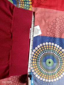 Elegant Maroon Pencil Skirt – Tropical Garden Full