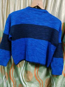Blue Made In Hong Kong Sweat Shirt For Girls