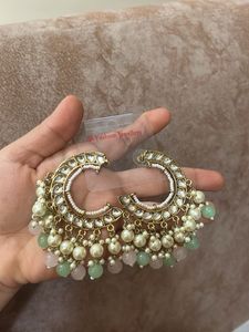 Elegant Pearl &amp; Stone Drop Earrings