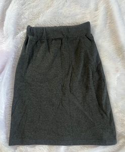 Gray Knit Skirt