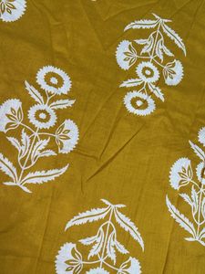 Mustard Block Print Kurta