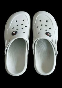 Grey foam clogs