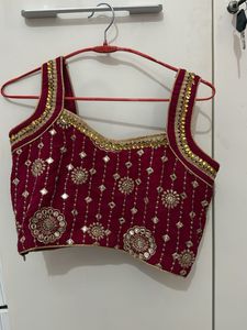 Lehnga with Embroidered Maroon Blouse