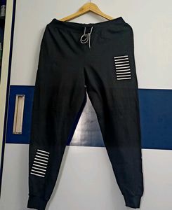Stylish Black Joggers with Striped Detail