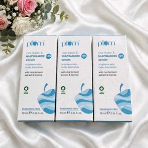 Plum Rice Water & Niacinamide Serum 3-Pack
