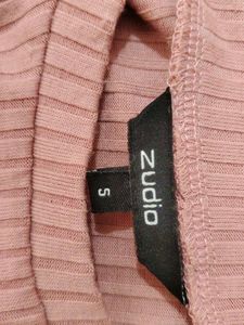 Pink Ribbed Long Sleeve Top