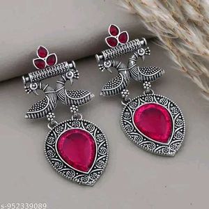 Stunning Silver Peacock Earrings