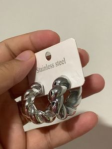Chunky Twisted Hoop Earrings