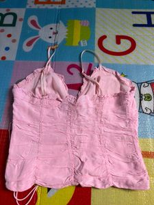 Korean pink sleeveless top