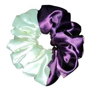 Two-Tone Satin Scrunchie