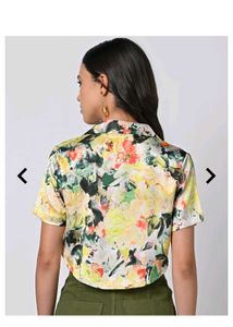 Outryt Satin Crop Shirt