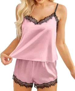 Women's Lace Trimmed Pajama Set