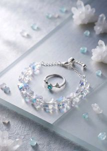 Sparkling Crystal Bracelet and Ring Set