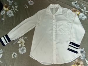 Zara White Button-Down Shirt