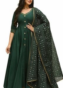 Elegant Green Anarkali Kurta Set