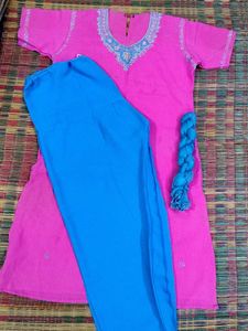 Vibrant Pink Embroidered Kurta