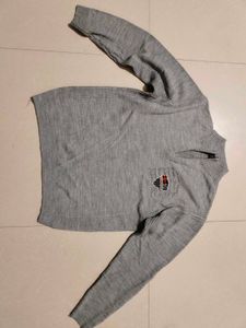 Men's Grey Knit Pullover