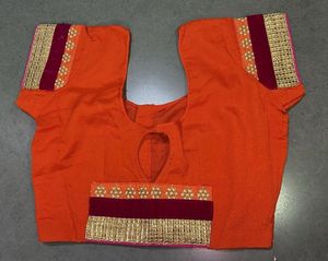 Orange Embellished Blouse