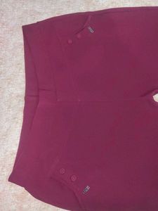 Maroon Casual Pants