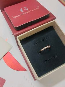 Rose Gold Heart Ring with Diamonds