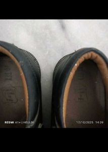 100% geniune leather black casual shoes for boys