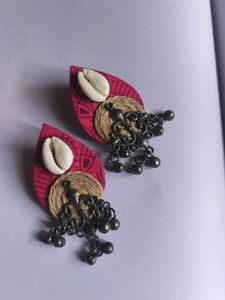 Boho Cowrie Shell Dangle Earrings