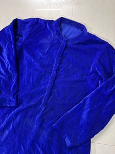 Elegant Blue Velvet Kurta