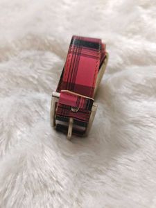 🆕 Pink n Black Plaid Belt