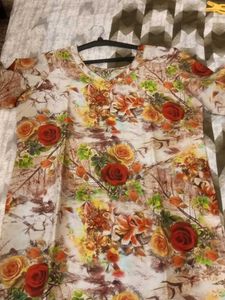 Floral Print Kurta
