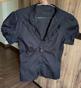 Vintage Y2K puff sleeve shirt