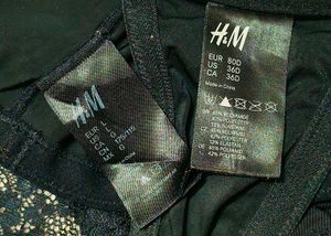 H&amp;M Black Lace Hipster Brief with bra👍👍