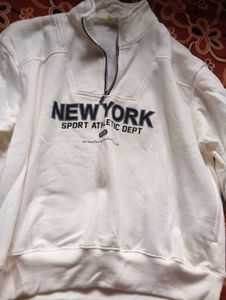 White "New York" Graphic Sweatshirt