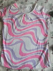 Cotton branded Swirl Print T-Shirt