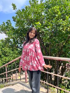 Floral Print Peplum Top