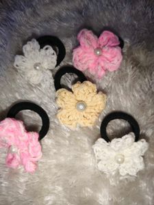 🔥 MEGA SALE OFFER 🔥 Flower Hair Ties - 5 Ct