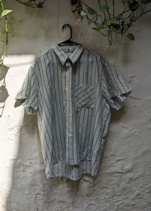 Striped Short Sleeve Button-Up Shirt