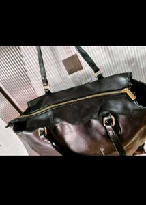 Stylish Black Leather Tote Bag