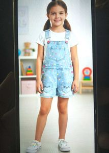 Polka Dot Denim Overalls