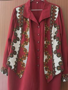 Elegant Maroon Kurta with Intricate Print