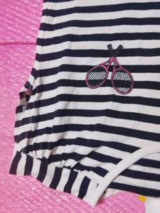 Striped Tunic with Colorful Pocket