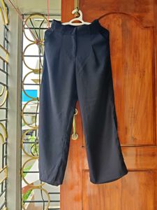 High Waist Korean Trouser Midnight Blue