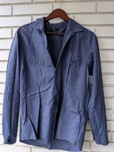 11 Men's Blue Cotton Casual Shirt