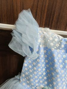Adorable Blue Dress &amp; Cape Set