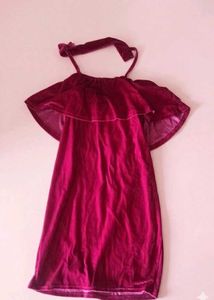 Velvet Off-Shoulder Dress