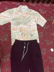 Unique Abstract Print Short Sleeve Shirt