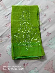 Green Embellished Saree