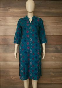 Floral Print Straight Kurta