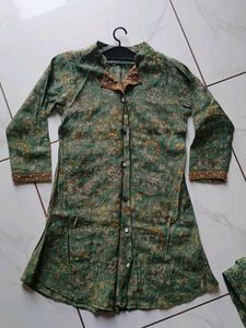 Elegant Green Printed Kurta Set