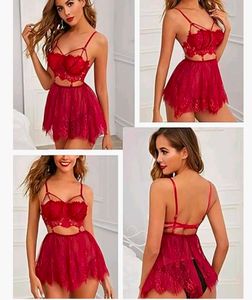 maroon Lace Lingerie